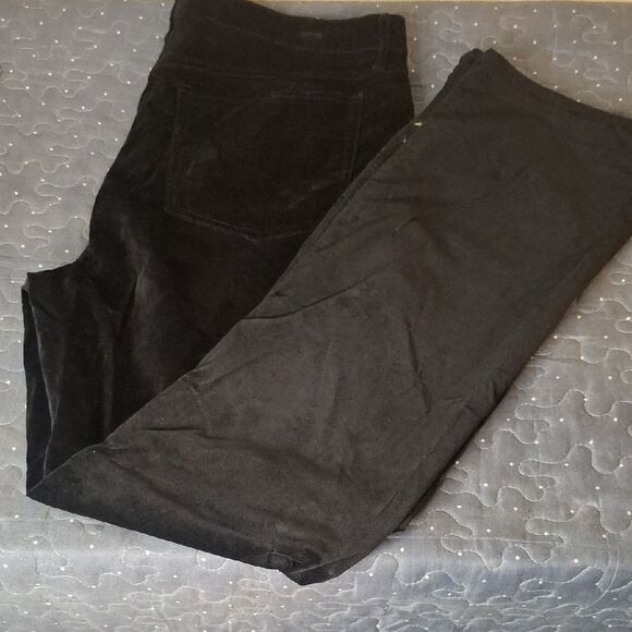 Old Navy Black Velvet extra high rise kicker boot cut pants size 14 - Picture 1 of 7